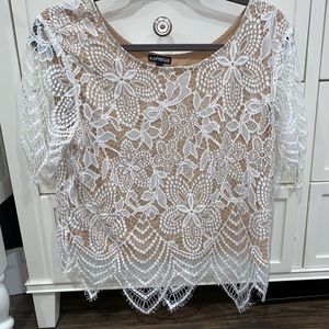 Express lace crop top